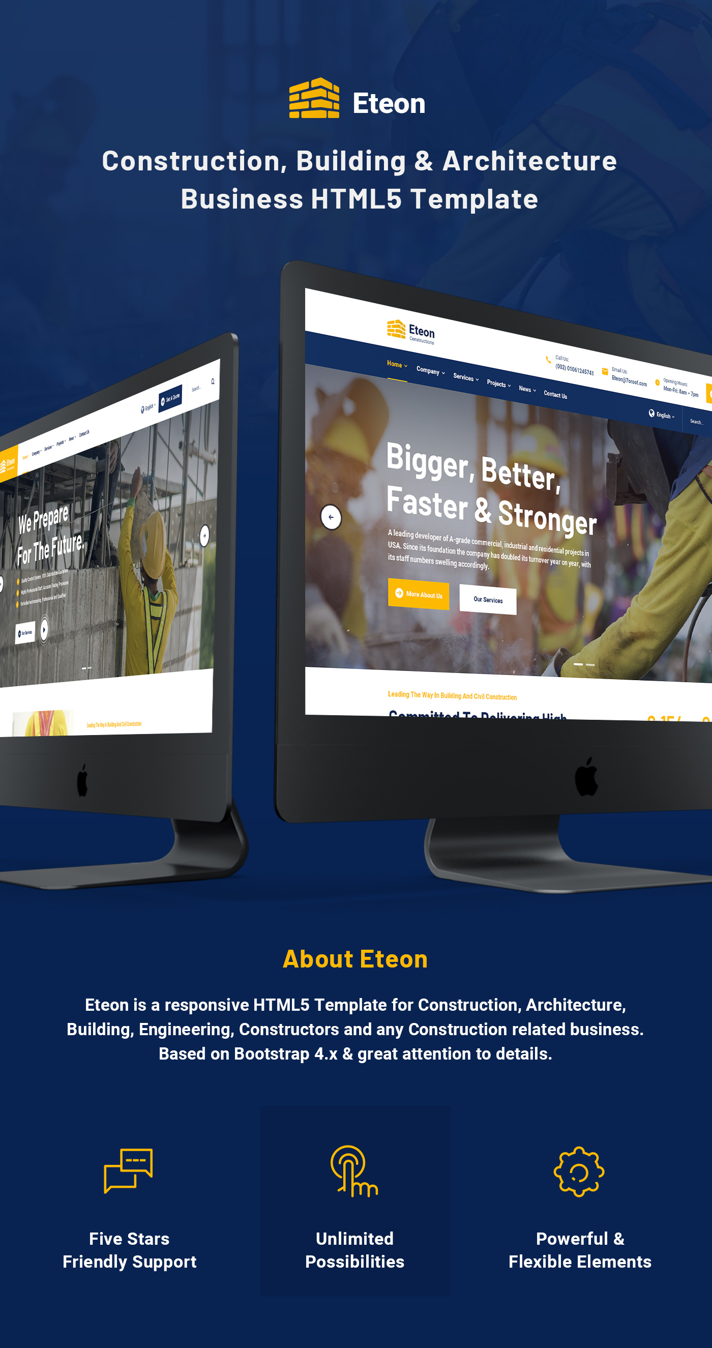 Eteon - Construction and Building HTML5 Template - 5