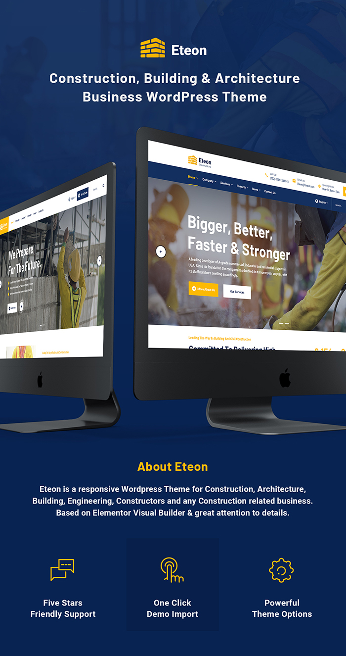 Eteon - Construction And Building WordPress Theme - 4