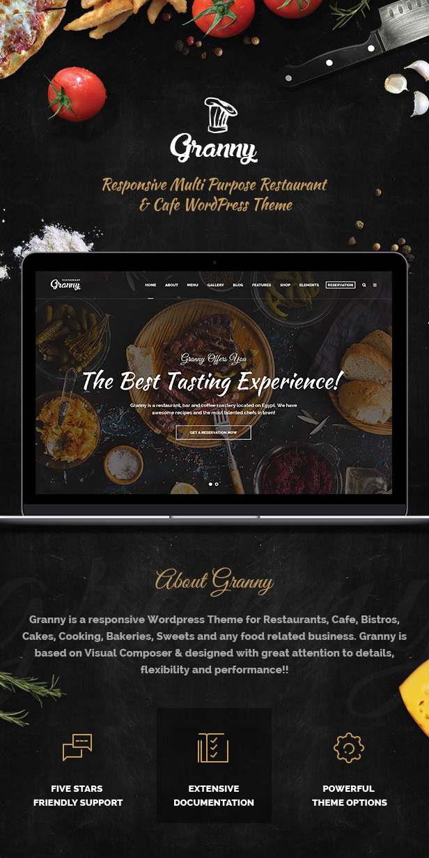 Granny - Elegant Restaurant & Cafe WordPress Theme - 4
