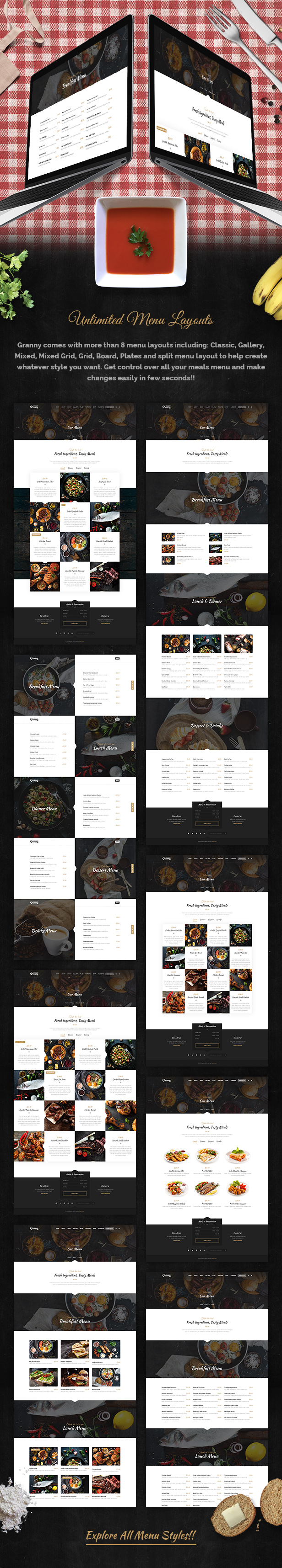 Granny - Elegant Restaurant & Cafe WordPress Theme - 6