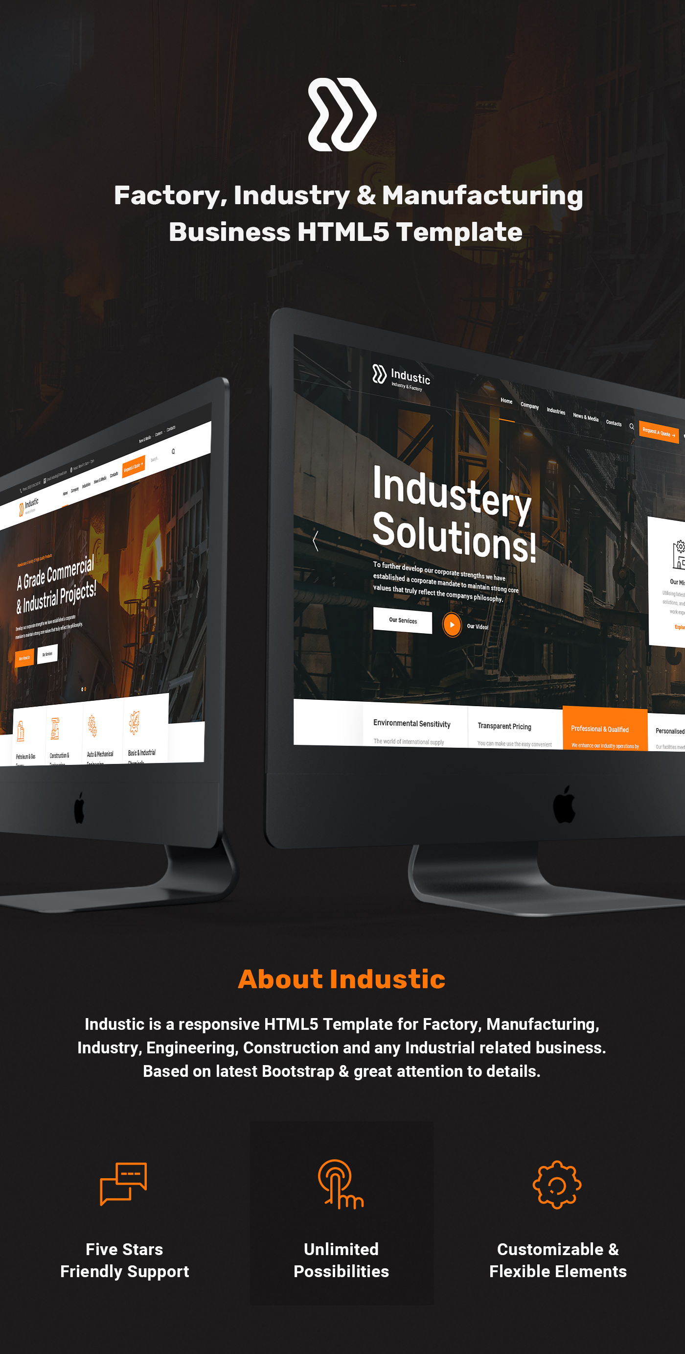 Industic - Factory and Manufacturing HTML5 Template - 5
