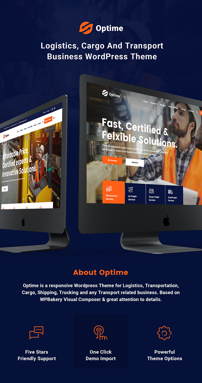 Optime - Logistics & Transportation WordPress Theme - 4