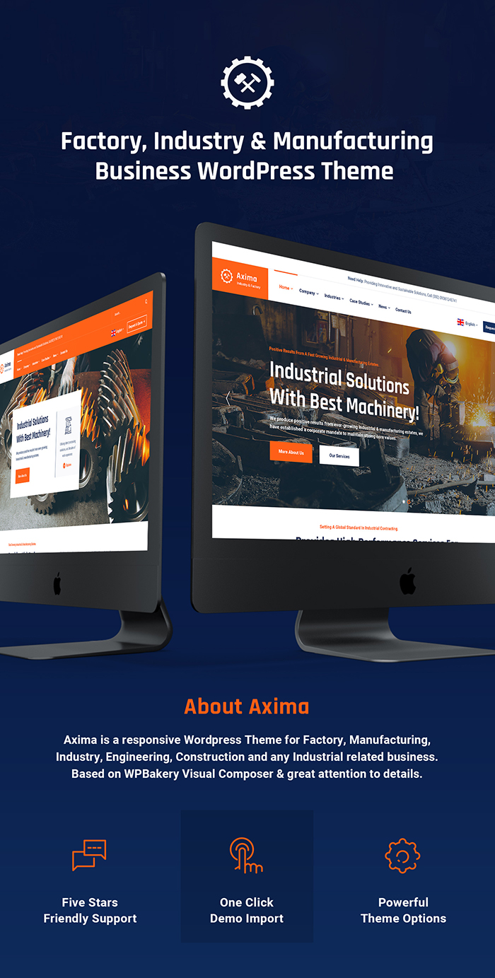 Axima - Factory and Industry WordPress Theme - 4