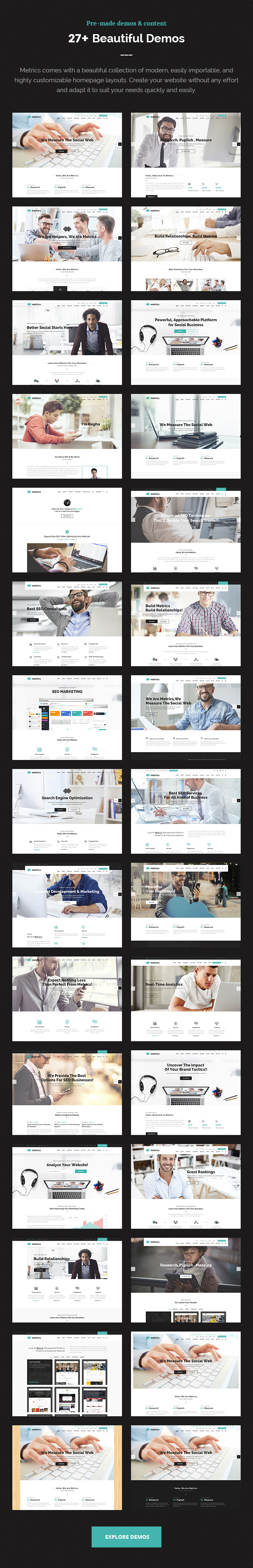 Metrics - SEO, Digital Marketing, Social Media WordPress Theme - 5