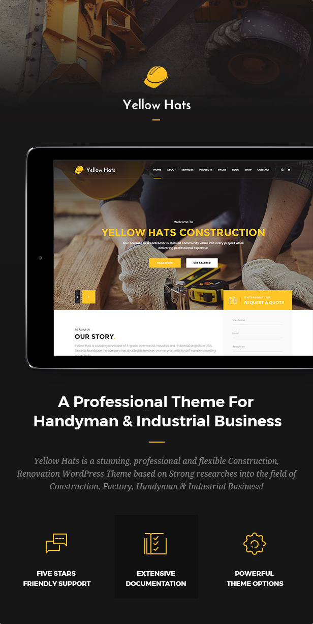 Sombreros amarillos - Tema de construcción, edificación y renovación - 4